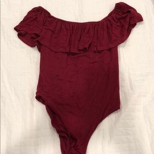 Maroon bodysuit